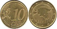 Münze Estland 10 Euro Cent 2011