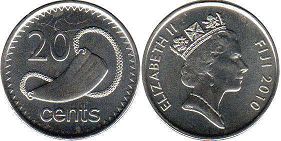 coin Fiji 20 cents 2009