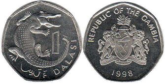 coin Gambia 1 dalasi