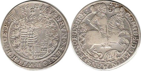 coin Mansfeld-Bornstedt taler 1604
