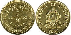 moneda Honduras 5 centavos 2006