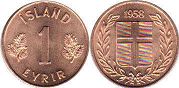 coin Iceland 1 eirir 1958