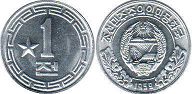 coin North Korea 1 chon 1959