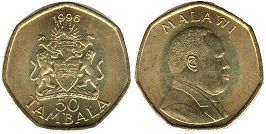 coin Malawi 50 tambala 1996 