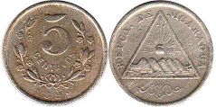 coin Nicaragua 5 centavos 1898