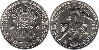 coin Portugal 100 escudos 1986