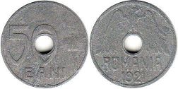 coin Romania 50 bani 1921