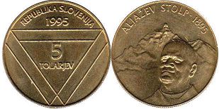 coin Slovenia 5 tolarjev 1995