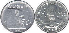 moneta San Marino 2 lire 1996