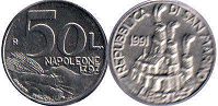 coin San Marino 50 lire 1991