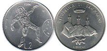 moneta San Marino 2 lire 1986