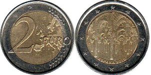 moneta Spagna 2 euro 2010