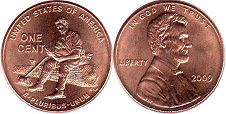moneda Estados Unidos 1 cent 2009 Lincoln