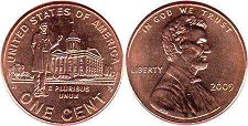 moneda Estados Unidos 1 cent 2009 Lincoln