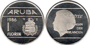 coin Aruba 1 florin 1986
