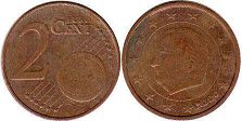 pièce Belgique 2 euro cent 2000
