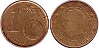 moneta Belgia 1 euro cent 2001