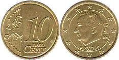 mynt Belgien 10 euro cent 2012