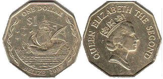 coin Belize 1 dollar 2007