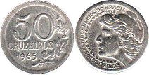 moeda brasil 50 cruzeiros 1965
