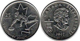 coin canadian commemorative coin 25 cents 2007