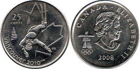pièce de monnaie canadian commémorative pièce de monnaie 25 cents 2008