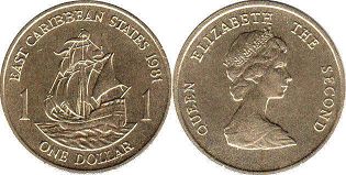 monnaie Eastern Caribbean States 1 dollar 1981