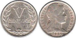 coin Colombia 5 centavos 1935
