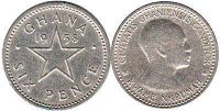coin Ghana 6 six pence 1958