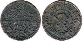 coin Gwalior 1/4 anna 1906