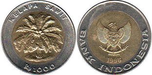 coin Indonesia 1000 rupiah 1996