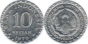 coin Indonesia 10 rupiah 1979