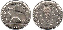 coin Ireland 3 pence 1934