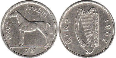 coin Ireland 1/2 crown 1962