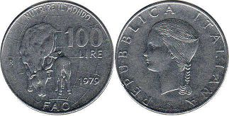 moneta Italy 100 lire 1979