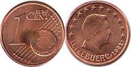 mince Lucembursko 1 euro cent 2002