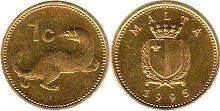 coin Malta 1 cent 1995