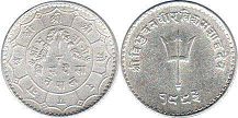 coin Nepal 20 paisa 1936