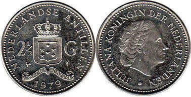 coin Netherlands Antilles 2.5 gulden 1979
