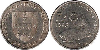 coin Portugal 25 escudos 1983