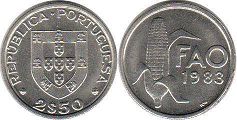 coin Portugal 2.5 escudos 1983