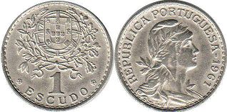 coin Portugal 1 escudo 1961