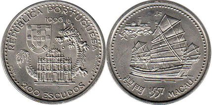 coin Portugal 200 escudos 1996
