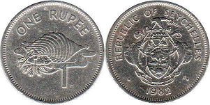 coin Seychelles 1 rupee 1982