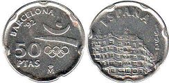 monnaie Espagne 50 pesetas 1992