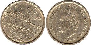 coin Spain 100 pesetas 1996