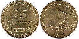 coin Timor 25 centavos 2004