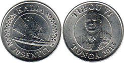 coin Tonga 20 seniti 2015