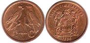 coin South Africa 1 cent 1996