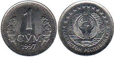 coin Uzbekistan 1 sum 1997